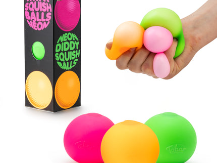 SCRUNCHEMS Värvimuutev stressipall - neoon, 3 tk