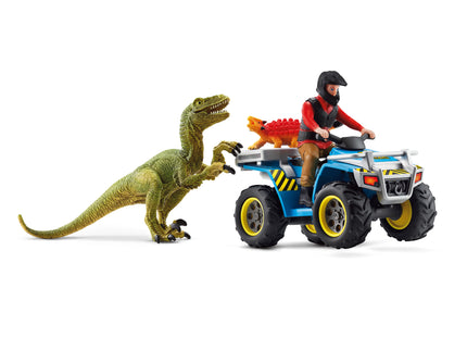 SCHLEICH DINOSAURS Atv-L Põgenemine Velociraptori Eest