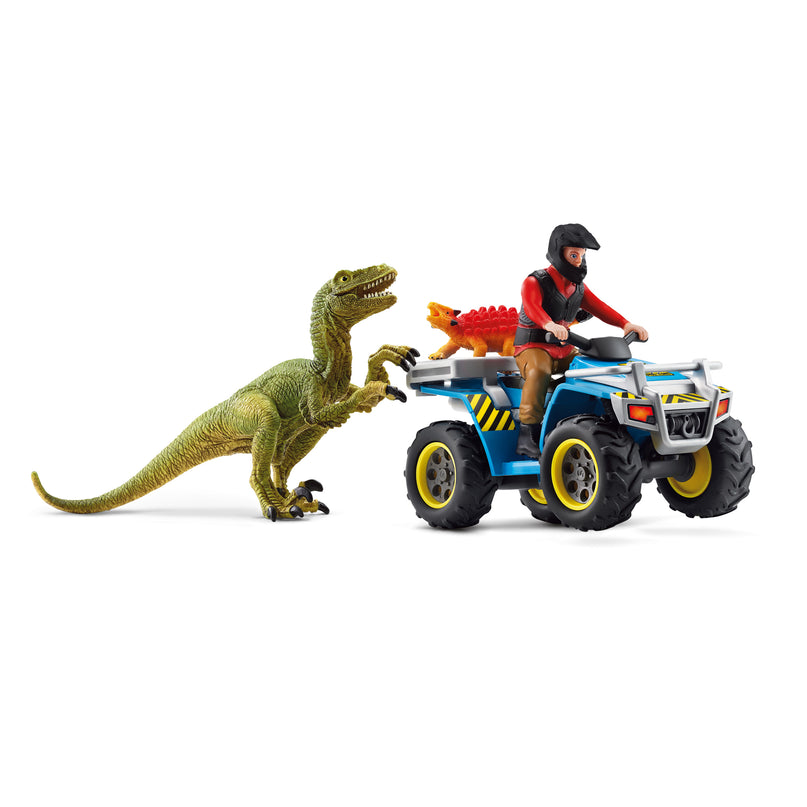SCHLEICH DINOSAURS Atv-L Põgenemine Velociraptori Eest