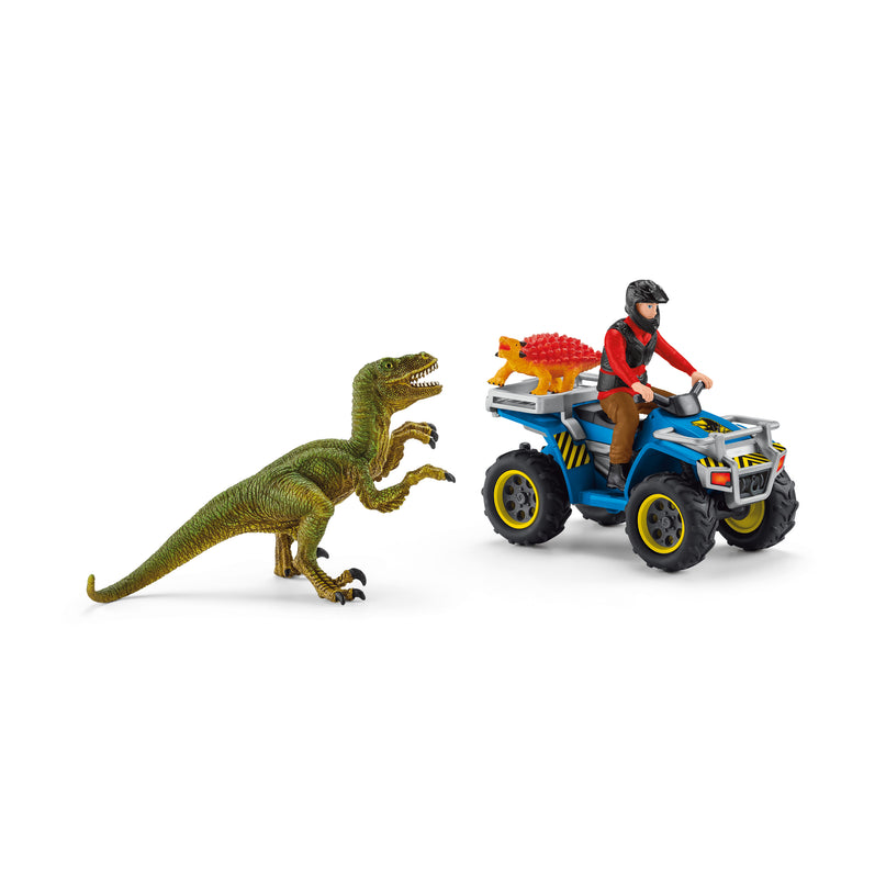 SCHLEICH DINOSAURS Atv-L Põgenemine Velociraptori Eest