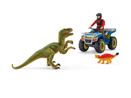 SCHLEICH DINOSAURS Atv-L Põgenemine Velociraptori Eest