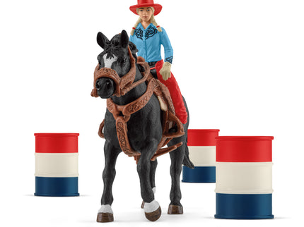SCHLEICH FARM WORLD Kauboi tüdruk tünnivõistlus