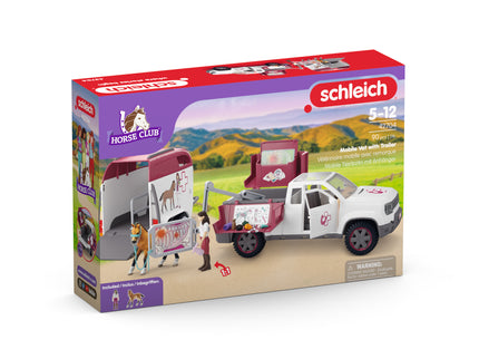 SCHLEICH HORSE CLUB Loomaarsti auto haagisega