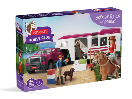 SCHLEICH FARM WORLD neljaveoline auto ja treiler