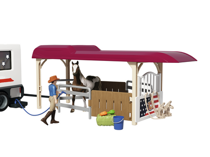 SCHLEICH FARM WORLD neljaveoline auto ja treiler
