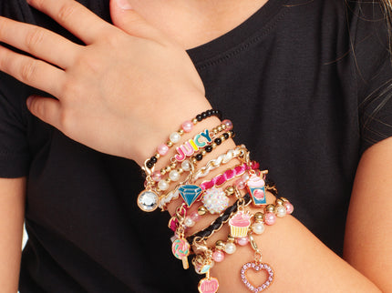 MAKE IT REAL Käsitöökomplekt - Juicy Couture Väike Käevõrude Komplekt "Roosa"