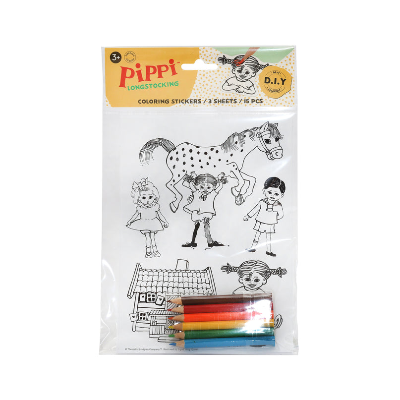 PIPPI värvikleepsud, 3 lehte