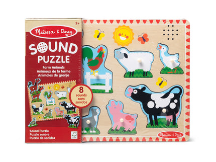 MELISSA &amp; DOUG loomahäältega pusle taluloomad, 8 osa.