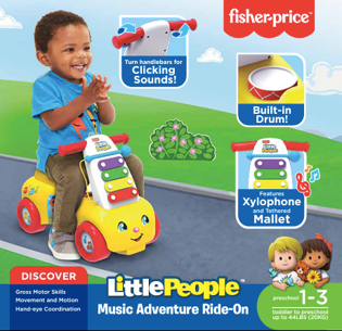 FISCHER PRICE Little People pealeistutav auto Muusika Seiklus