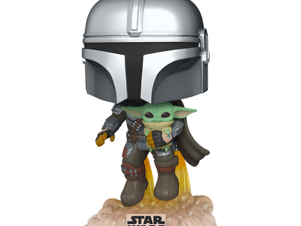 FUNKO POP! Vinyl Figuur: Star Wars: The Mandalorian Flying w/Jet