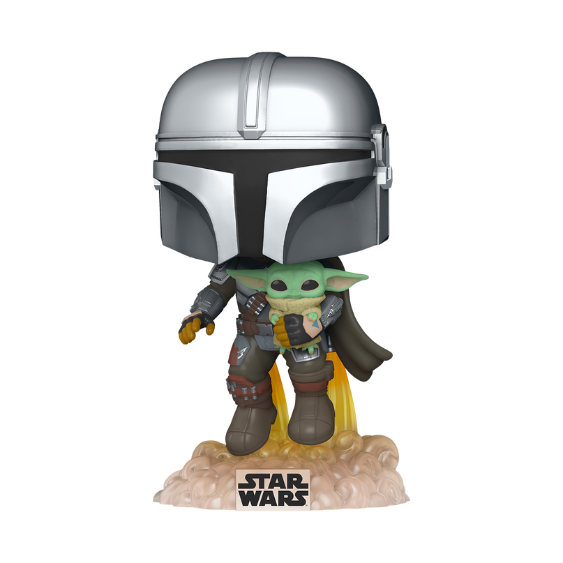 FUNKO POP! Vinyl Figuur: Star Wars: The Mandalorian Flying w/Jet