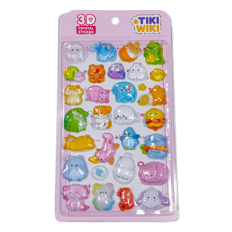 TIKI WIKI 3D kleebiste komplekt - Crystal: Cute Animals