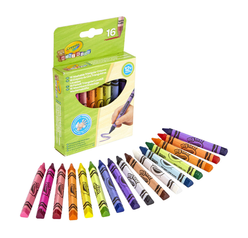 CRAYOLA MINIKIDS Kolmnurksed kriidid, 16 tk