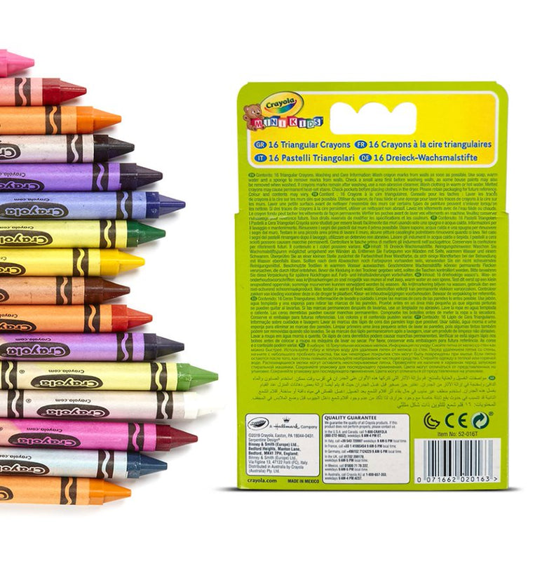 CRAYOLA MINIKIDS Kolmnurksed kriidid, 16 tk