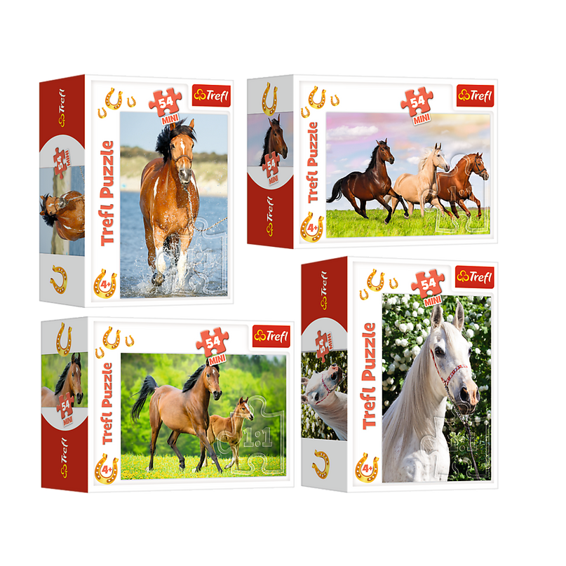 TREFL Mini 54 klõpsuga Hobused