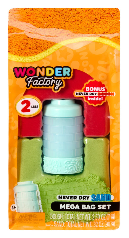 WONDER FACTORY Never Dry komplekt liiva- ning voolimismassiga Mega Bag