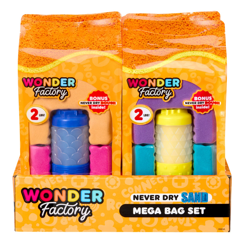 WONDER FACTORY Never Dry komplekt liiva- ning voolimismassiga Mega Bag