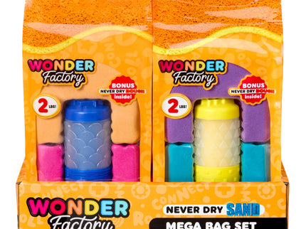 WONDER FACTORY Never Dry komplekt liiva- ning voolimismassiga Mega Bag