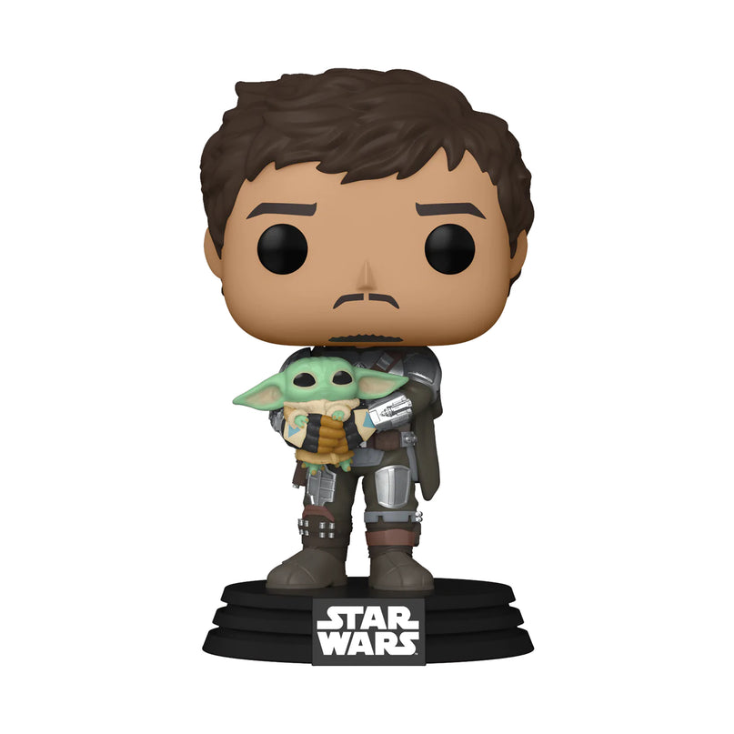 FUNKO POP! Vinyl Figuur: Star Wars: Mandalorian ja Child, 12 cm