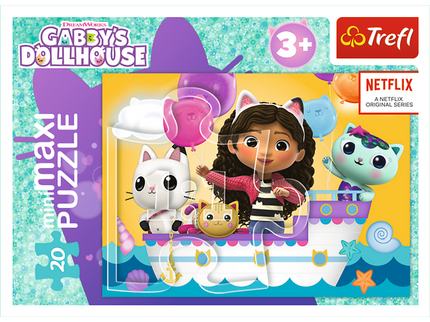 TREFL GABBY´S DOLLHOUSE Mini maxi pusle, 20 osa