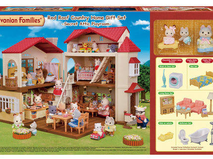 SYLVANIA FAMILIES mängukomplekt Punase Katusega Maakodu