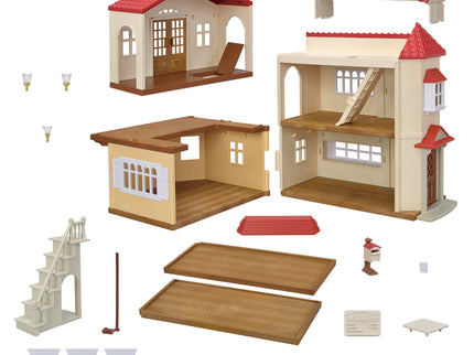 SYLVANIA FAMILIES mängukomplekt Punase Katusega Maakodu