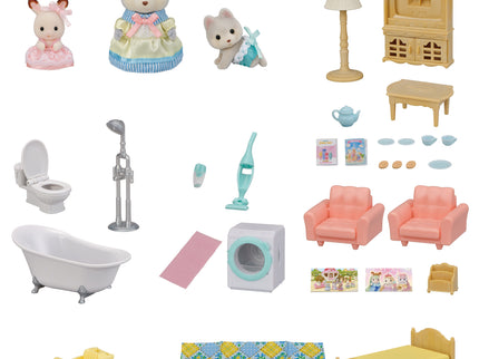 SYLVANIA FAMILIES mängukomplekt Punase Katusega Maakodu