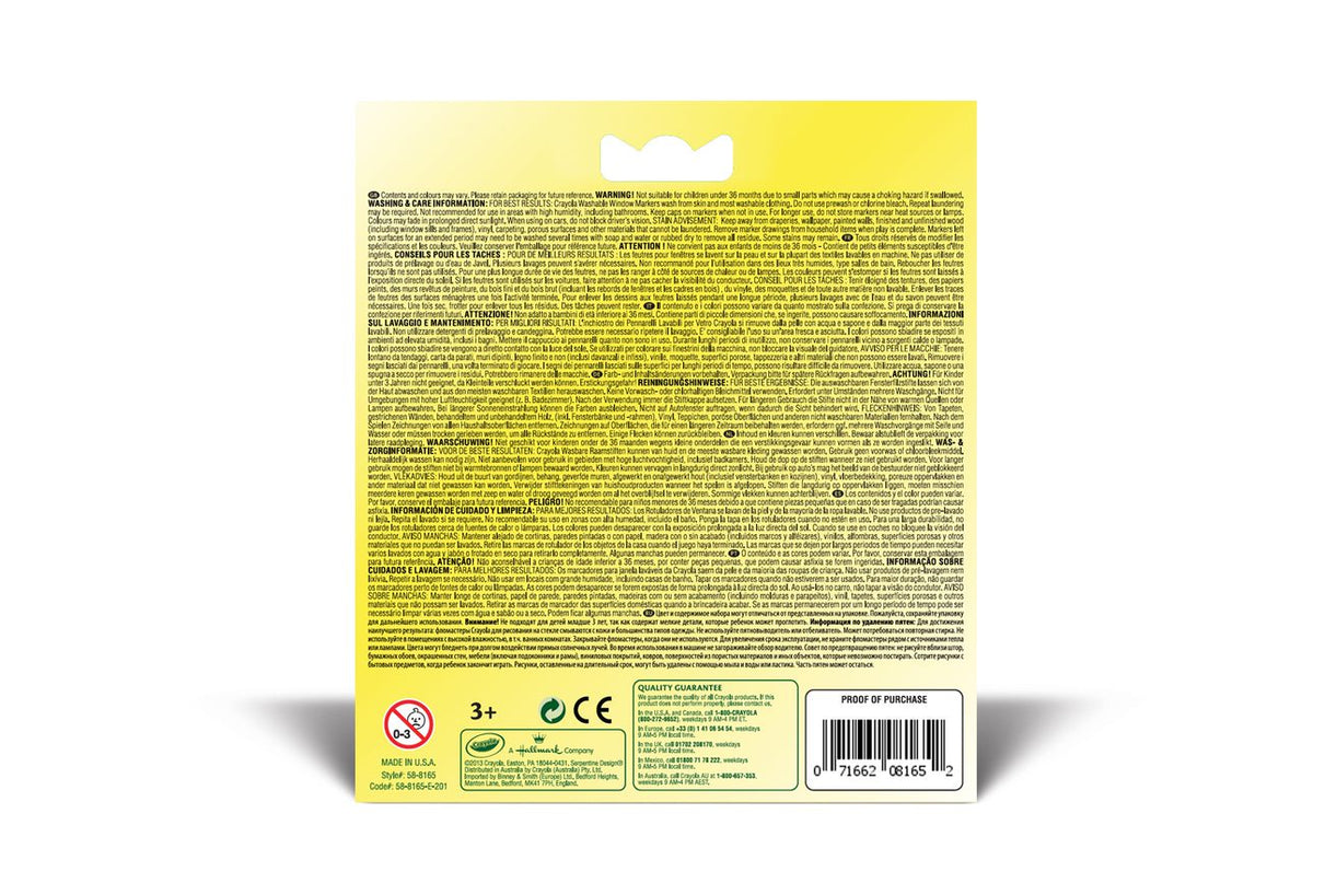 CRAYOLA 8 markerit klaasimaalimiseks