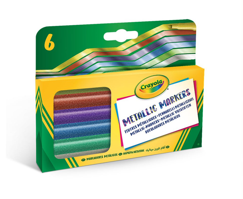 CRAYOLA Metallikvärvi markerid, 6 tk