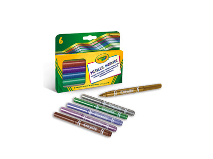 CRAYOLA Metallikvärvi markerid, 6 tk