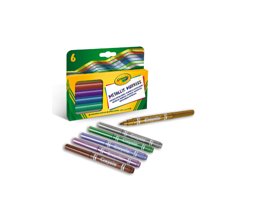 CRAYOLA Metallikvärvi markerid, 6 tk