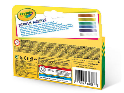 CRAYOLA Metallikvärvi markerid, 6 tk