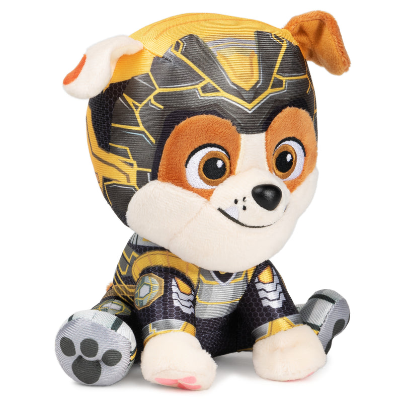 PAW PATROL Mighty Pups Movie Pehme mänguasi Rubble, 15 cm