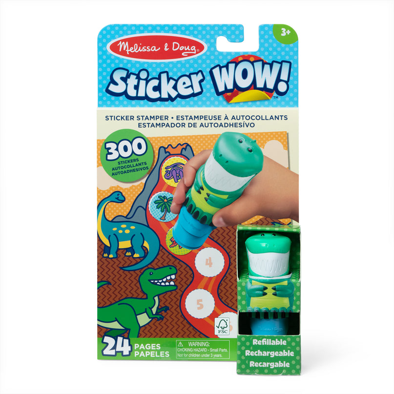 MELISSA & DOUG Sticker Wow! kleebiste komplekt Dinosaurus