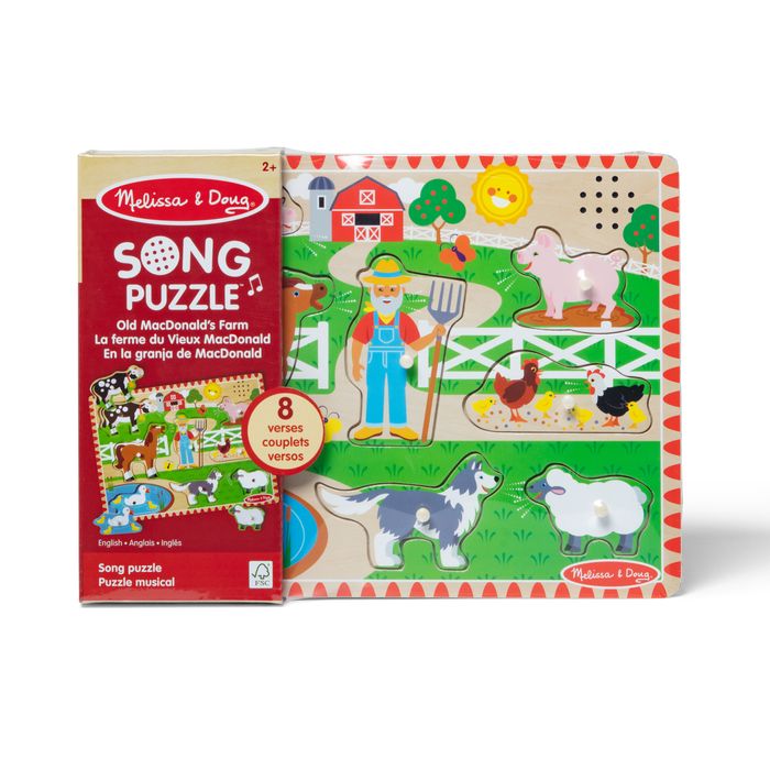 MELISSA & DOUG helidega pusle "Old MacDonald´s Farm" inglise keeles