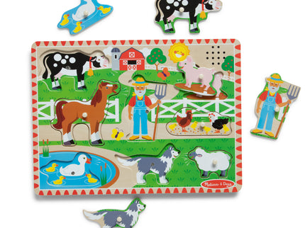 MELISSA & DOUG helidega pusle "Old MacDonald´s Farm" inglise keeles