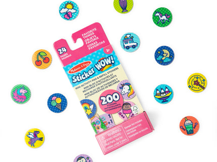 MELISSA & DOUG Sticker Wow! täite kleebised Lemmikasjad