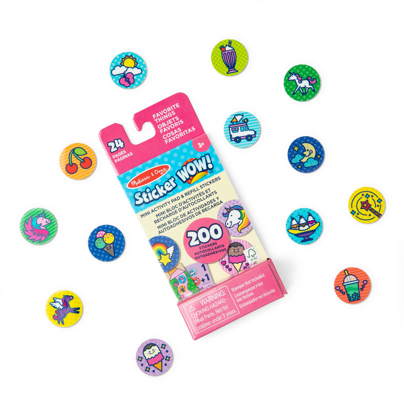 MELISSA & DOUG Sticker Wow! täite kleebised Lemmikasjad