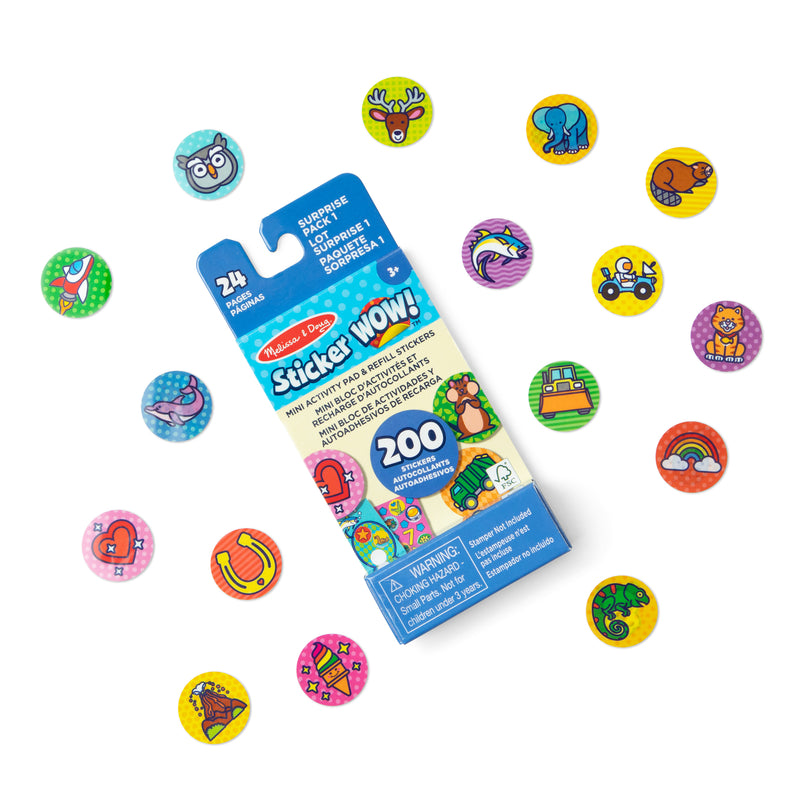 MELISSA & DOUG Sticker Wow! täite kleebised Üllatuspakk
