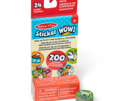 MELISSA & DOUG Sticker Wow! täite kleebised Lemmikloom