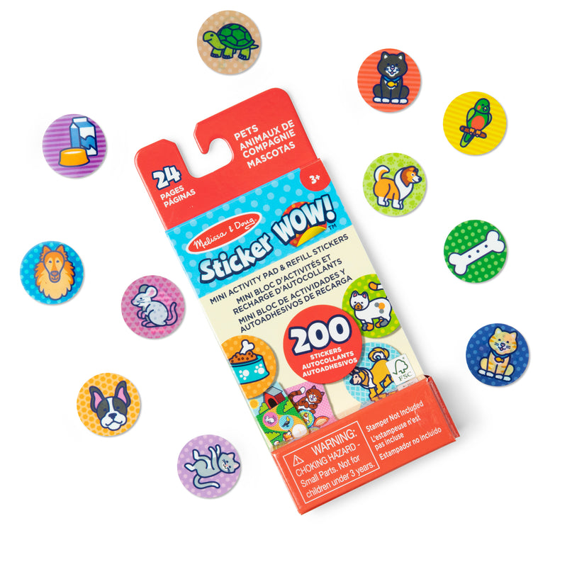 MELISSA & DOUG Sticker Wow! täite kleebised Lemmikloom