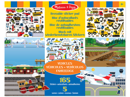MELISSA &amp; DOUG korduvkasutatavad kleebised Sõidukid