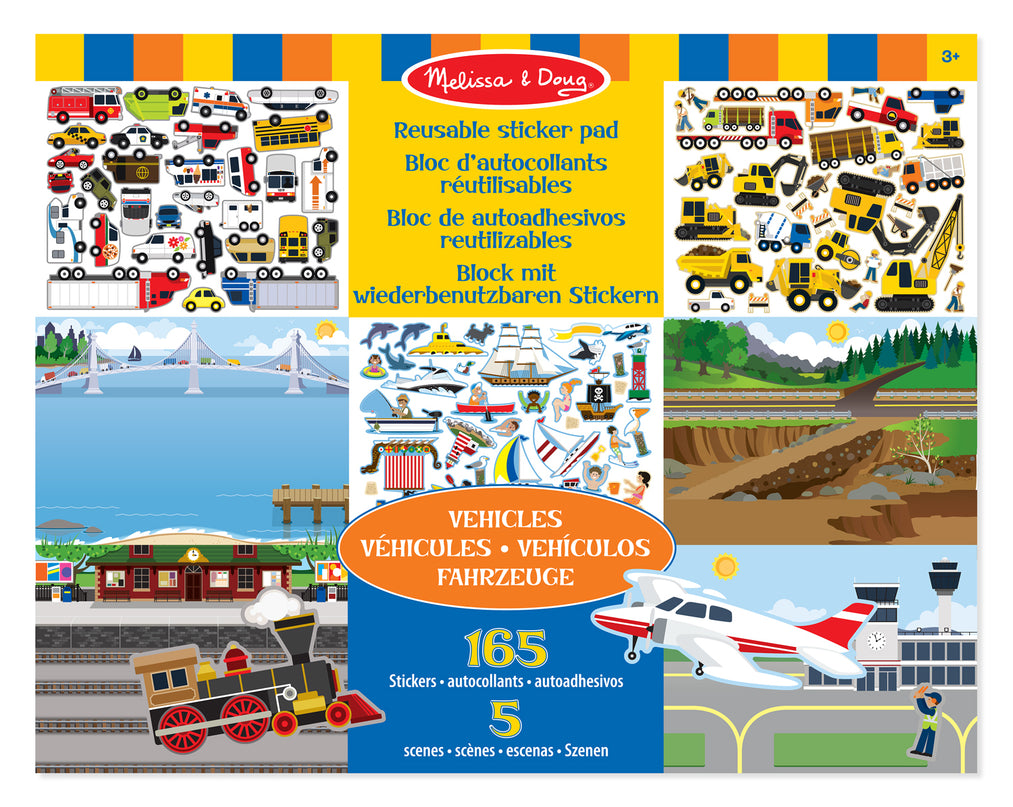 MELISSA &amp; DOUG korduvkasutatavad kleebised Sõidukid