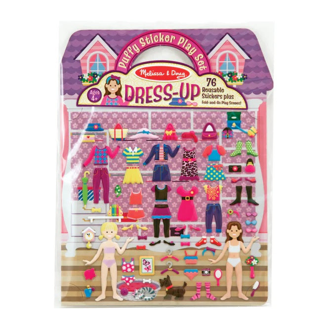 MELISSA & DOUG taaskasutatavad pehmed kleebised Riietumine