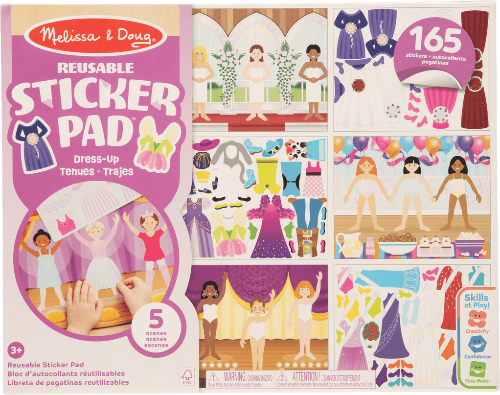 MELISSA & DOUG korduvkasutatavad kleebised Riietused