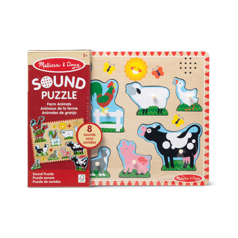 MELISSA & DOUG helidega pusle Farmi loomad