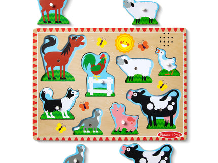 MELISSA & DOUG helidega pusle Farmi loomad