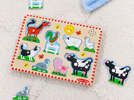 MELISSA & DOUG helidega pusle Farmi loomad