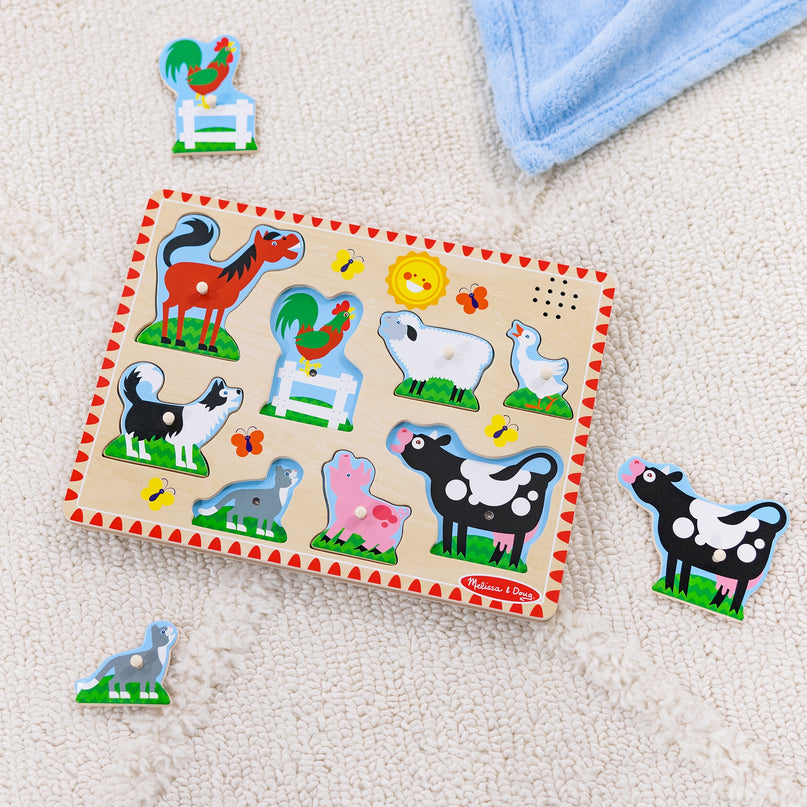 MELISSA & DOUG helidega pusle Farmi loomad