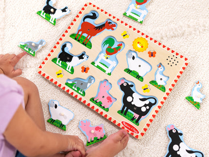 MELISSA & DOUG helidega pusle Farmi loomad